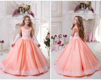Peach Pageant Dress